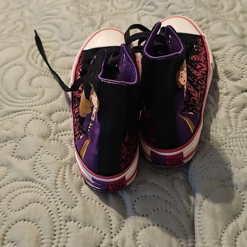 Converse All-Stars- Frozen Kids High-Top Sneakers - Black and Purple